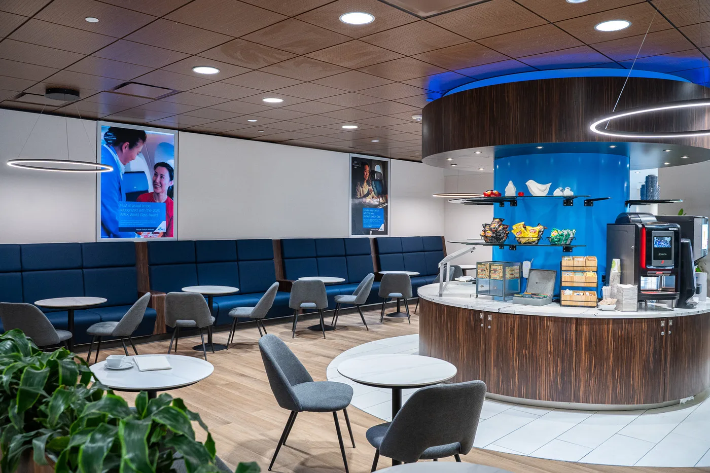 Flying Blue lounge interior, illustrating context for the Explorer article.