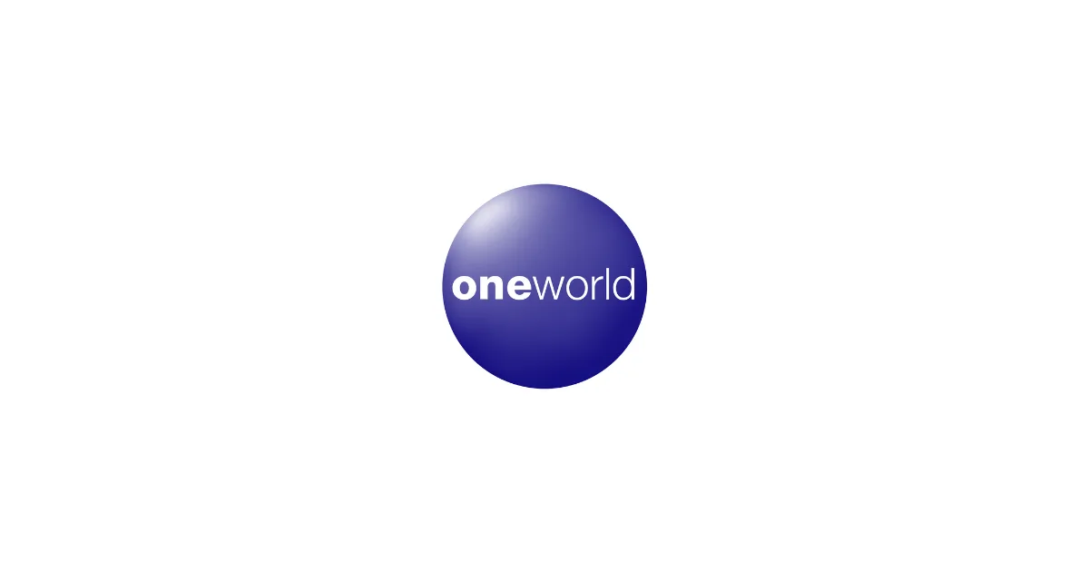 oneworld Alliance brand mark, with Emerald, Sapphire and Ruby tier benefits across member carriers.