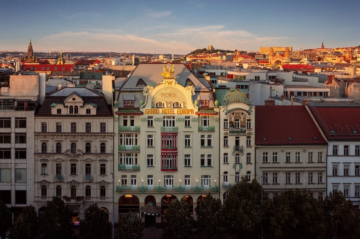 W Prague hotel exterior, illustrating the lifestyle-property tier that hotel subscription memberships target.