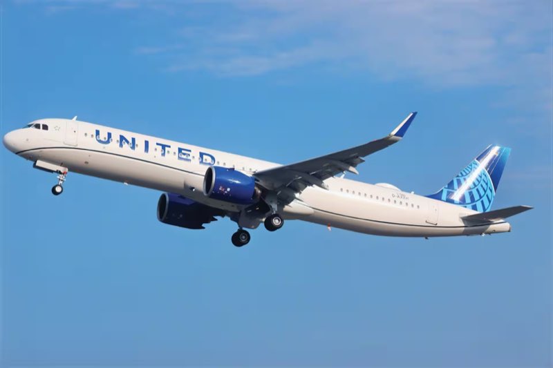 United Airlines Airbus A321neo, representative image for MileagePlus programme guide